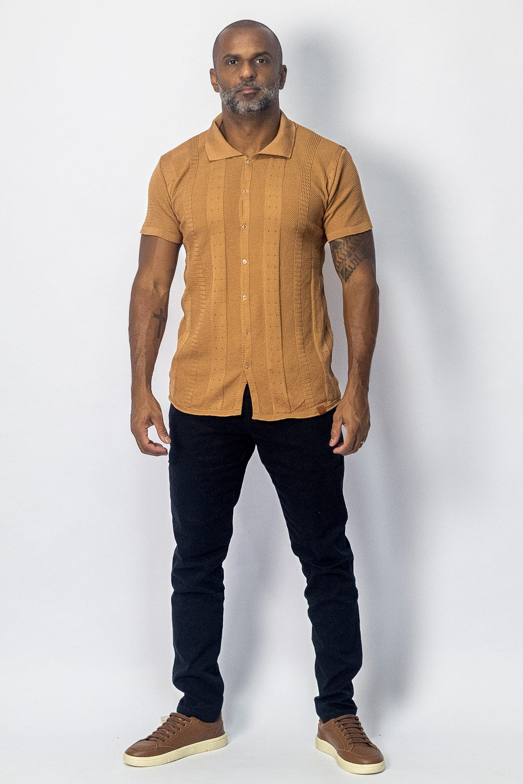Camisa Polo Tricô Manga Curta Oborn