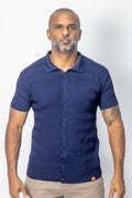 Camisa Polo Tricô Manga Curta Azul - foto 2 de 5