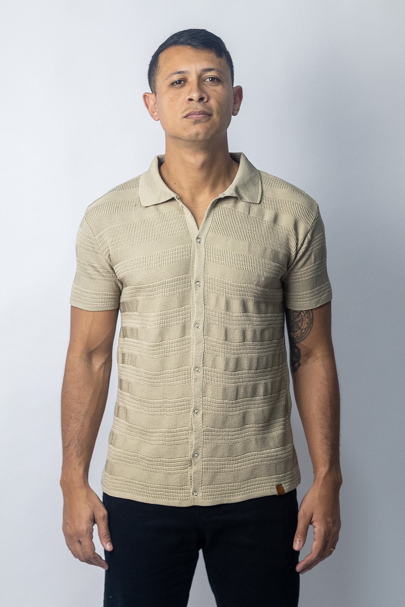 Camisa Polo Tricô Manga Curta Oborn