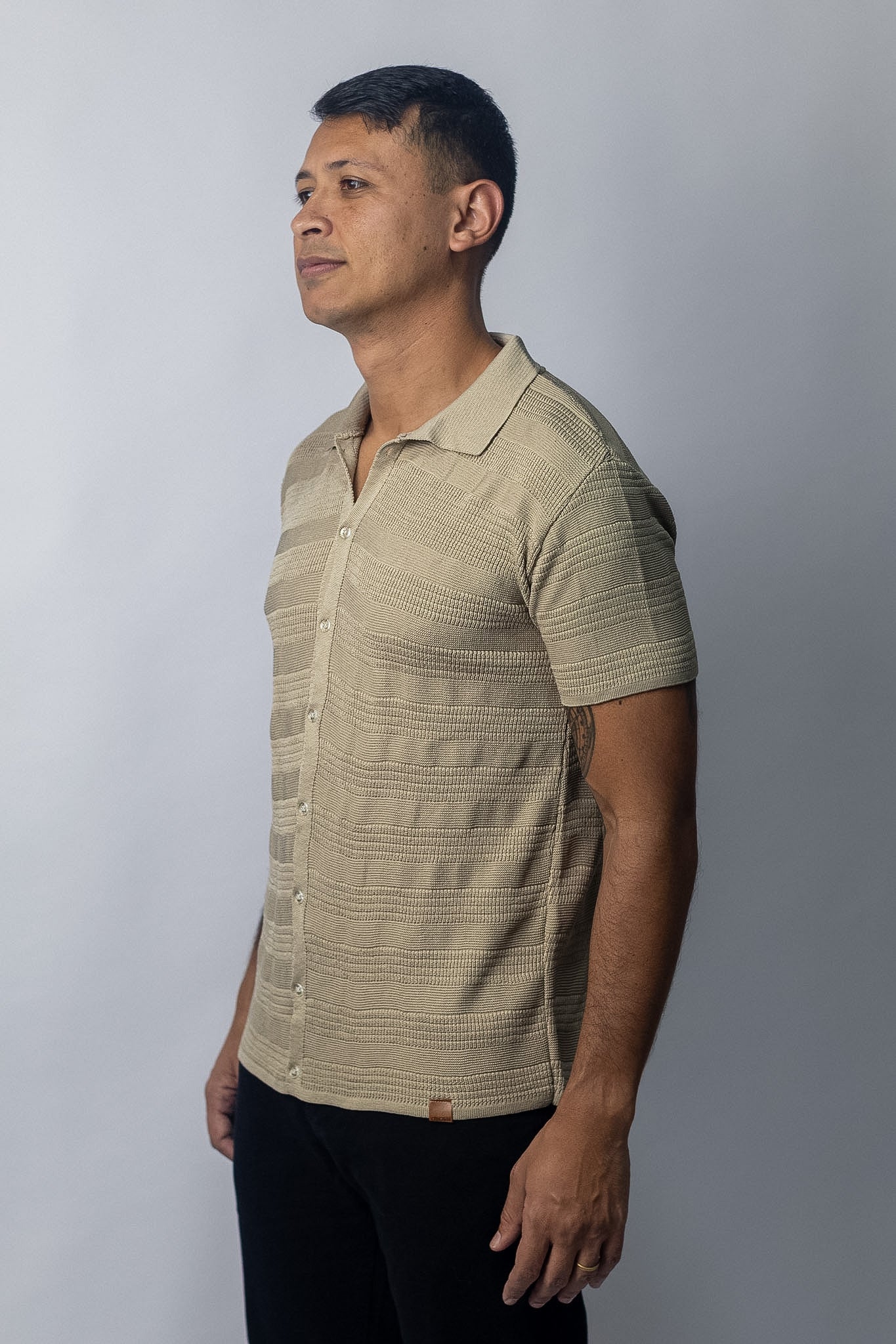 Camisa Polo Tricô Manga Curta Oborn