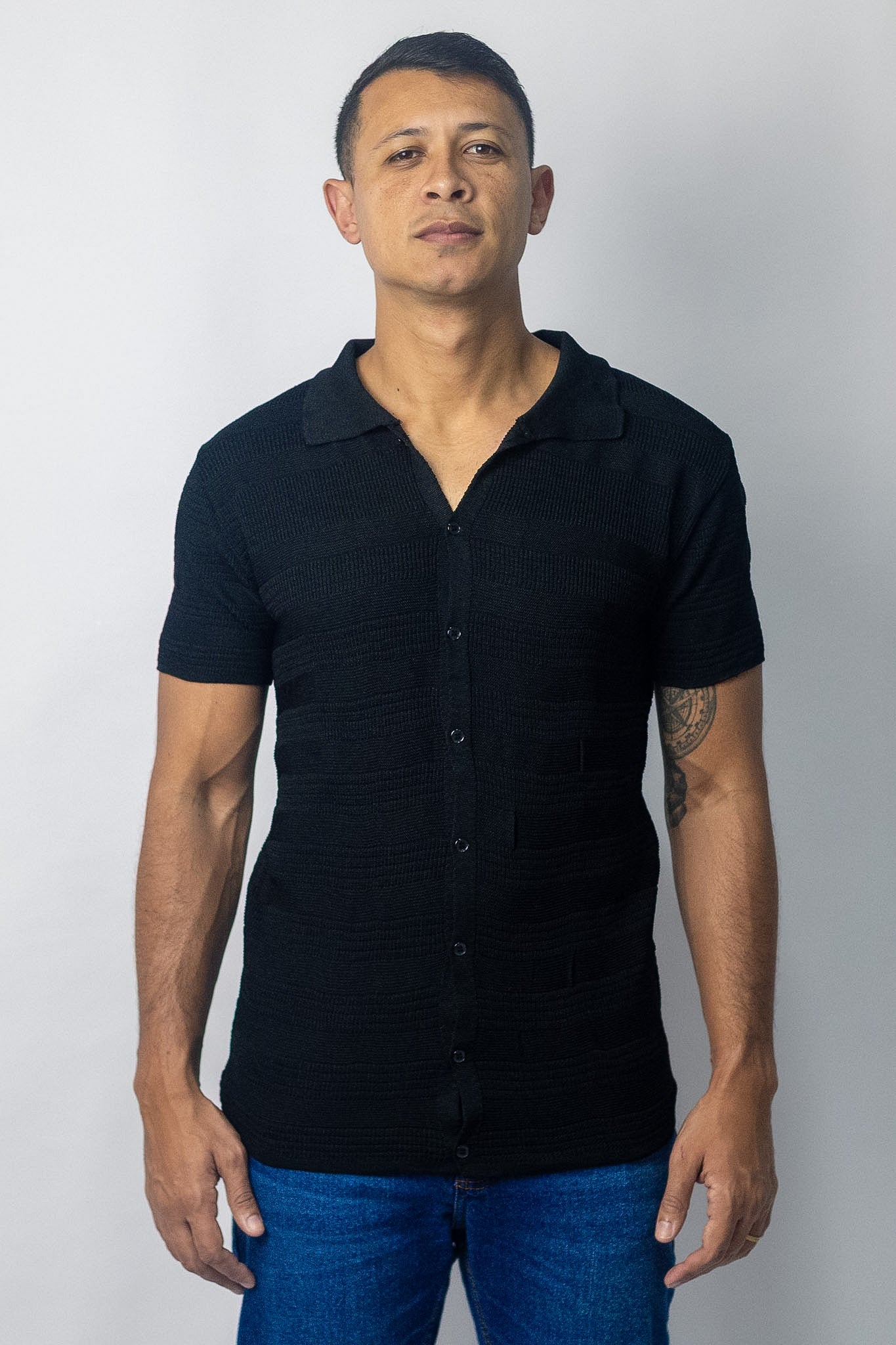 Camisa Polo Tricô Manga Curta Oborn