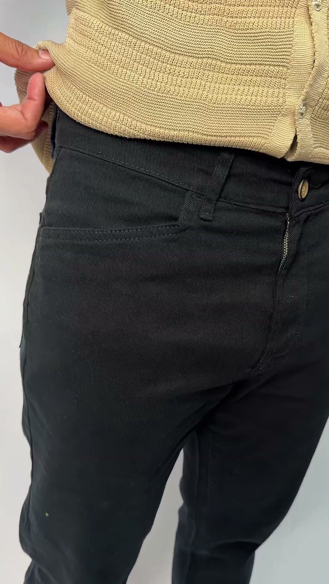Calça Jeans Slim Bolso Aviador Preta - foto 2 de 5