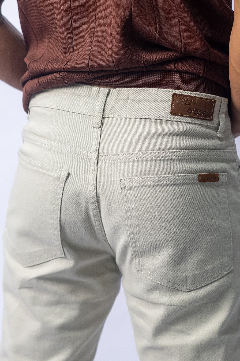 Calça Jeans Slim Bolso Aviador Areia - foto 4 de 4