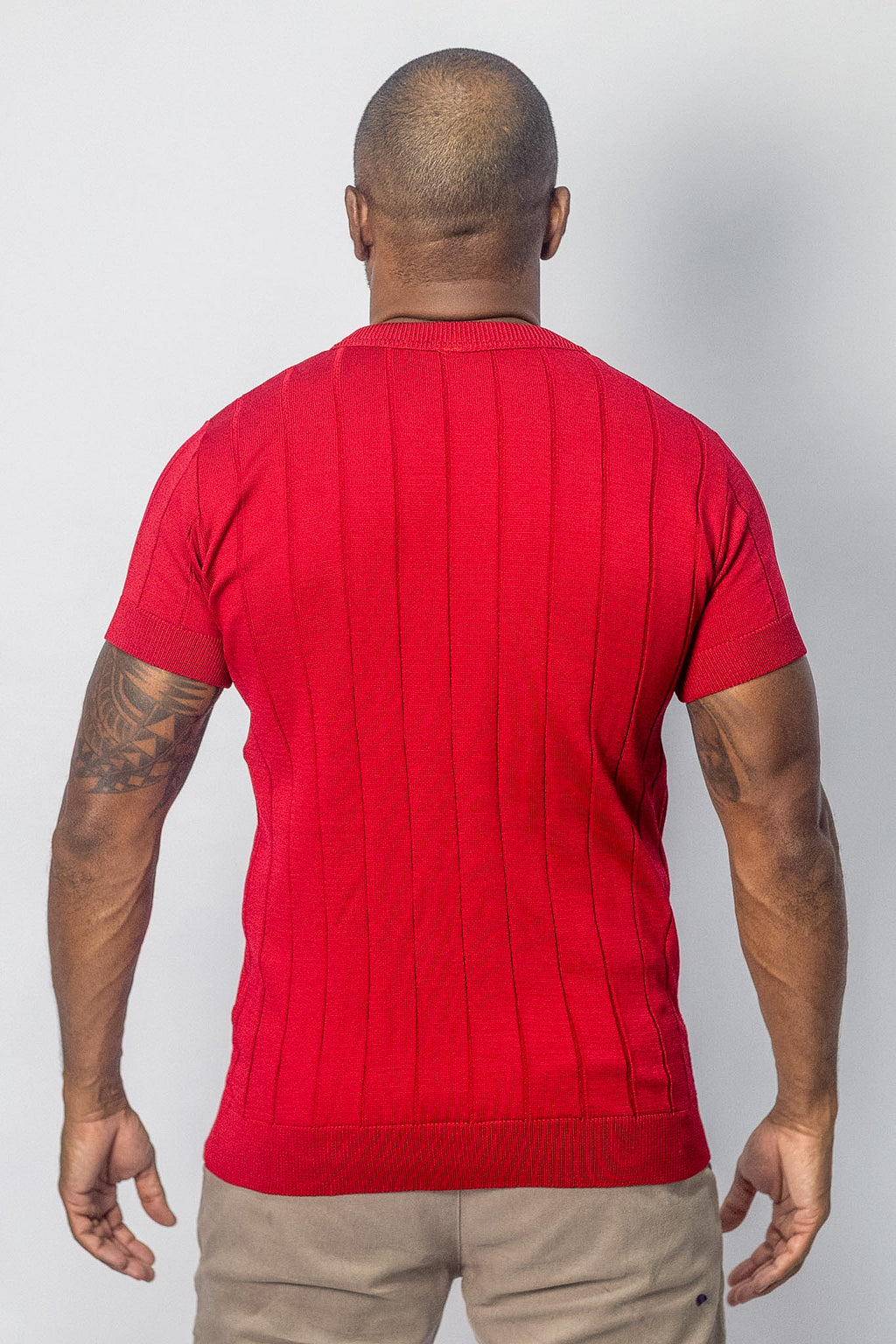 Camisa Tricô Gola Careca Vermelha - foto 4 de 4